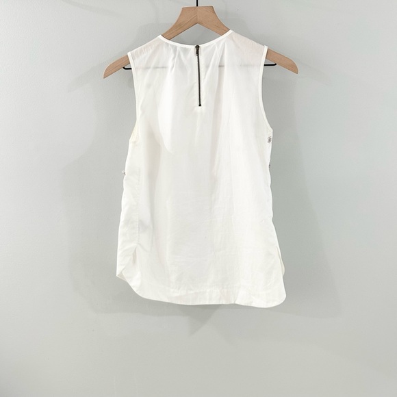 J. Crew Floral Sequin Shell White Size 0 - Picture 6 of 6